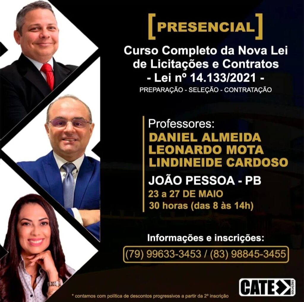 Curso presencial nova lei de licitação
