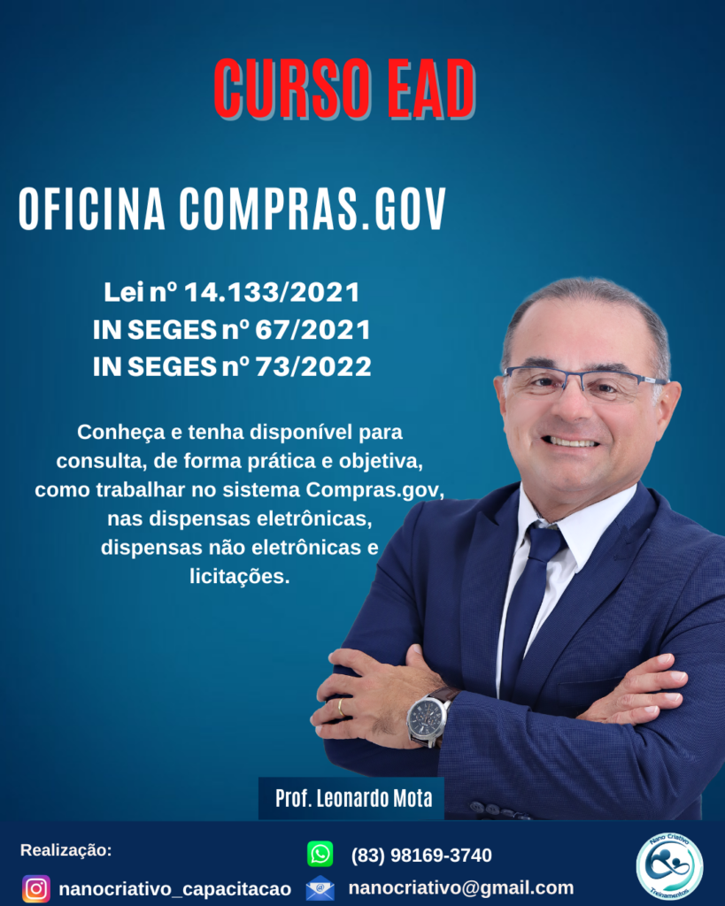 Curso Oficina Compras Gov com Leonardo Mota
